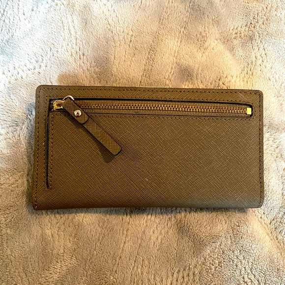 Kate Spade NY leather wallet grey & white - Picture 3 of 11